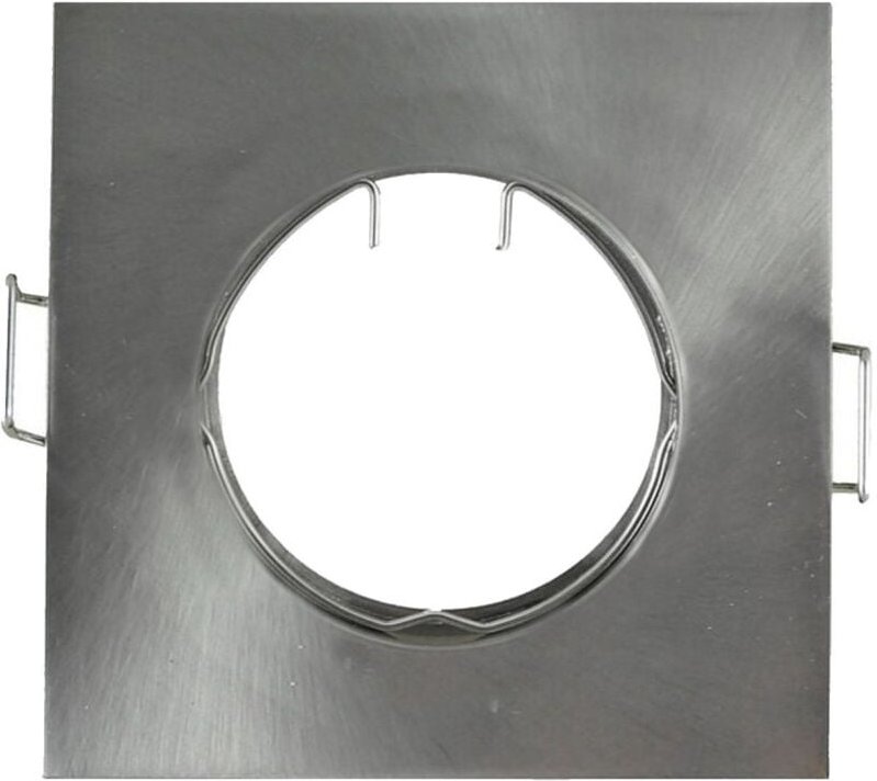 Trade Shop - quadratischer stahl einbaustrahler halterung led lampe GU10 -