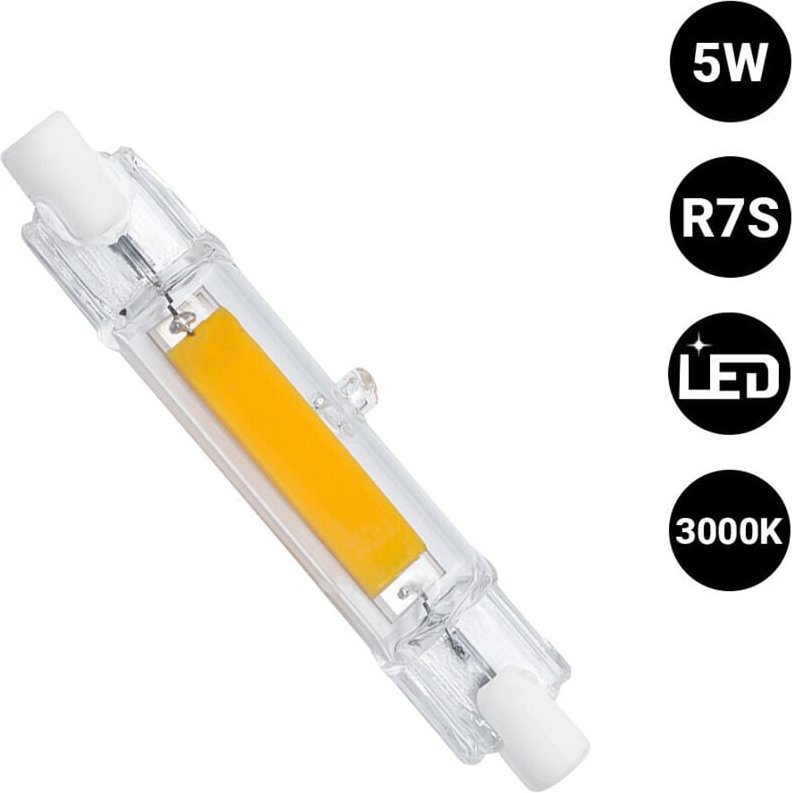 LED COB Lampe - R7S - 78mm - 600lm - 5W