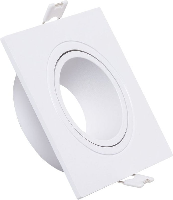 Efectoled - Downlight Ring Quadratisch Weiß für led Glühbirne GU10 / GU5.3 Schnitt 75x75 mm Weiß