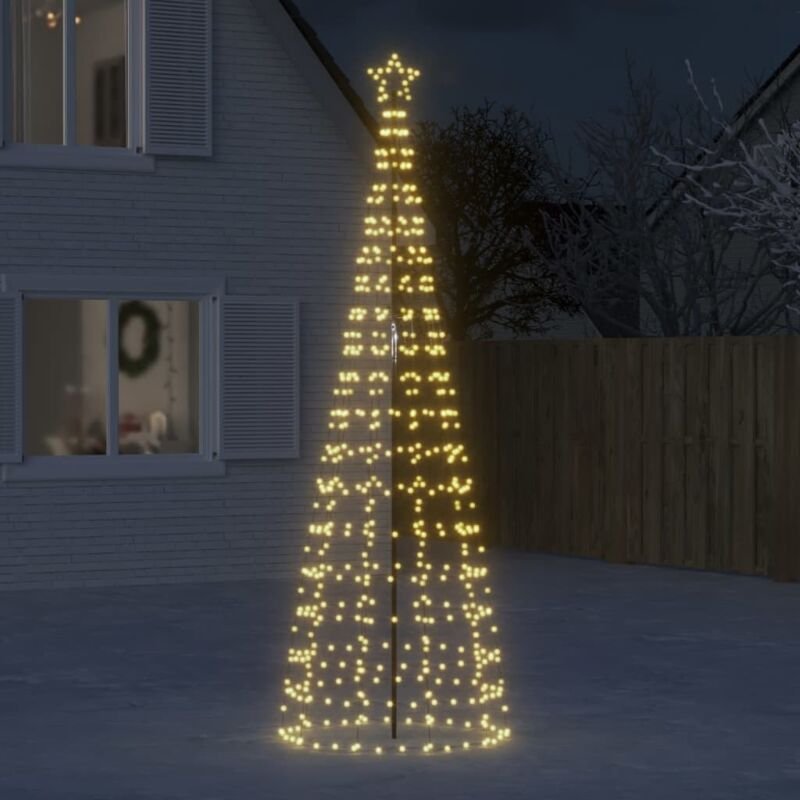 LED-Weihnachtsbaum mit Erdspießen 570 LEDs Warmweiß 300 cm vidaXL