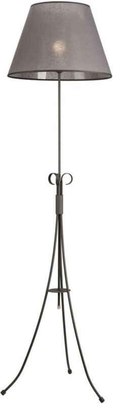 Lamkur Lorenzo Stehlampe mit Stoffschirm Anthrazit, 1x E27