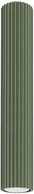 Licht-erlebnisse - Spot Leuchte Decke Aluminium GU10 rund ø 6,5 cm Aufputz Olivgrün Modern Lampe Deckenspot