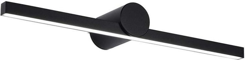 V-TAC 12W LED Spiegelleuchte Schwarz Warmweiß 610100mm IP20