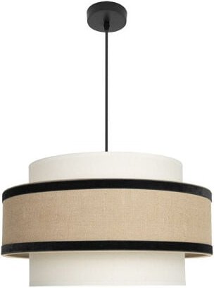 Pendelleuchte "Carnelian", Ø50cm, höhenverstellbar, 1xE27 (Leuchtmittel nicht enthalten), beige und schwarz