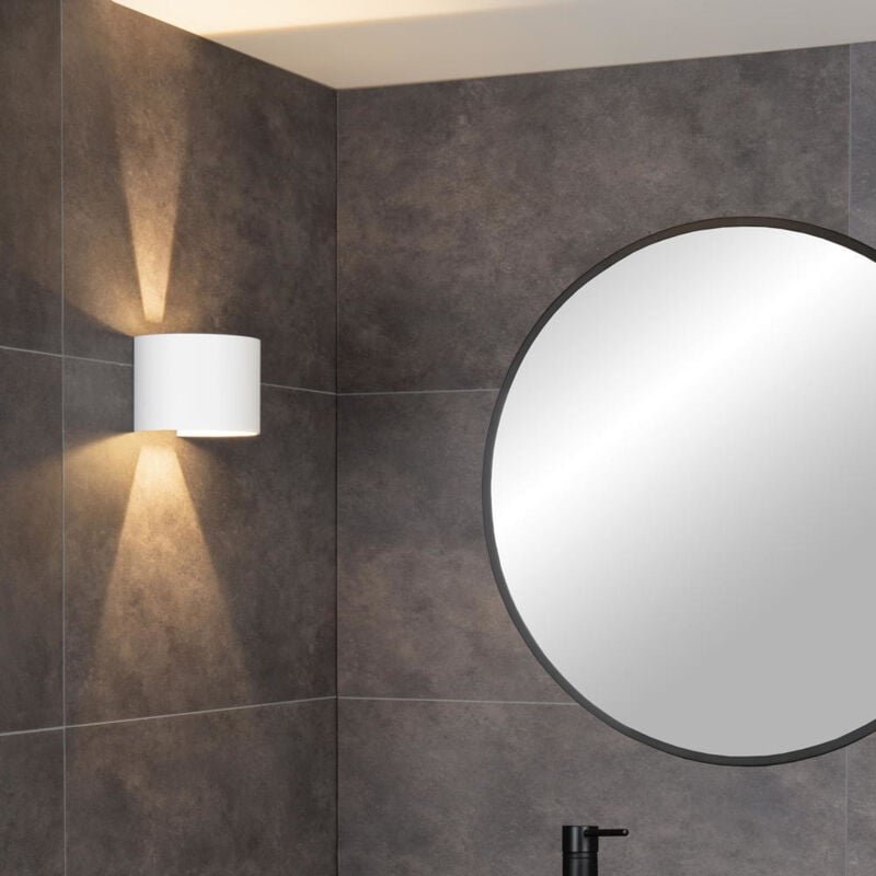 Lucide AXI - Wandstrahler / Wandleuchte Badezimmer - LED - 2x3,5W 2700K - IP54 - Einstellbarer Abstrahlwinkel - Weiß