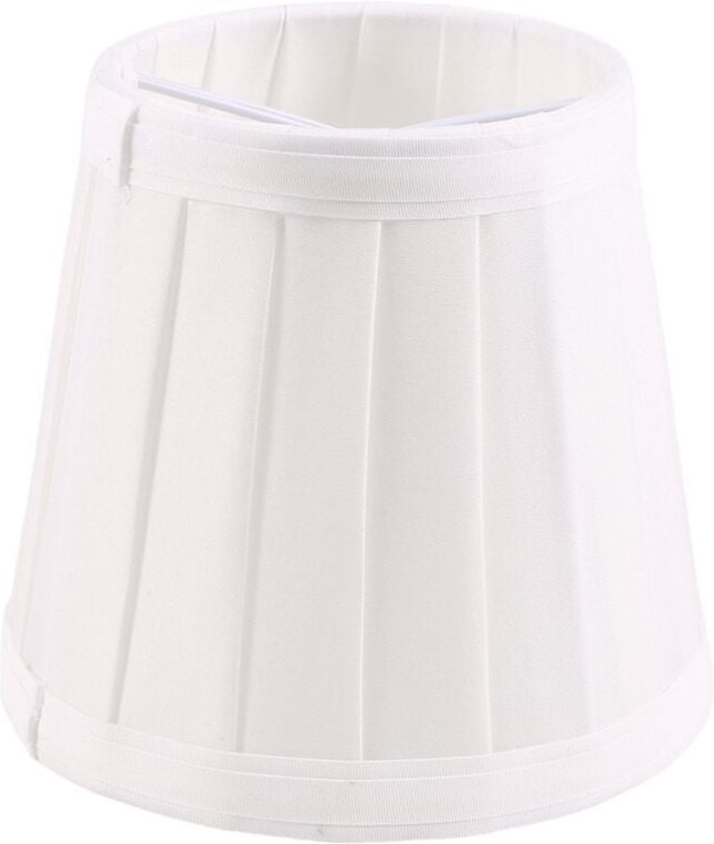 Thumbnail - Tlily - Vintage Stoff Lampenschirm Tisch Schreibtisch Bett Abdeckung Halter Kronleuchter Weiß