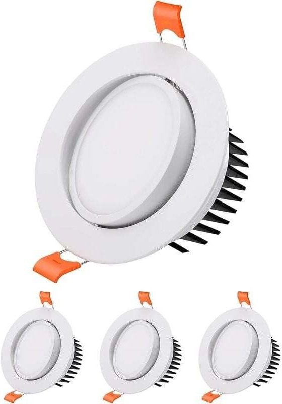 Led Einbaustrahler, 3 Stück 12W led Einbaustrahler Bad, 6000k Kaltweiß Extra Flacher led Einbaustrahler 40° Verstellbare...