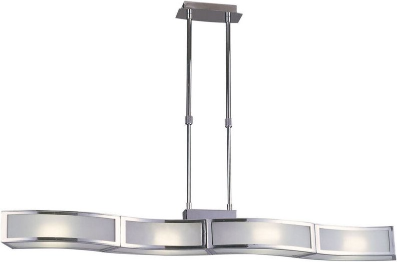 Inspired Mantra Fusion Duna GU10 Duna GU10 lineare Pendelleuchte mit 4 Leuchten L1, SGU10-Leiste, poliertes Chrom, weiße...