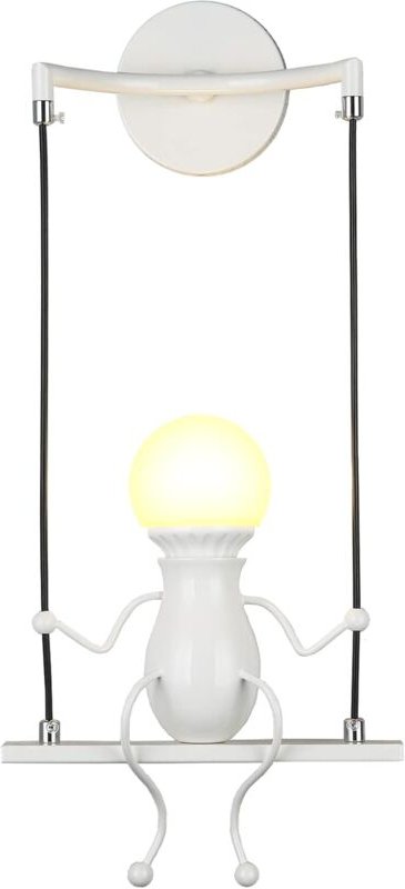 Wottes - Weiß Wandlampe Metall Lampenkörper Kreative Swing Wandleuchte für Kinder ZiMMer Treppen Flur