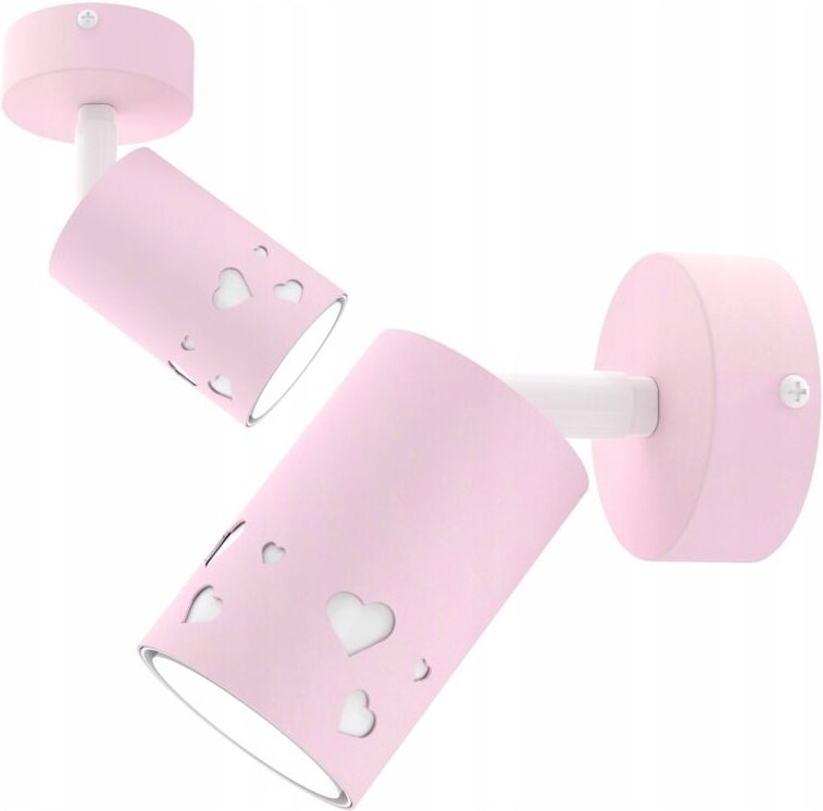Kinder-Deckenleuchte Spot Für Mädchen Led Gu10 Herz Rosa
