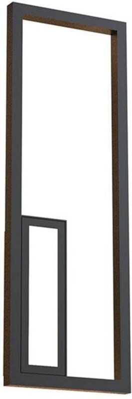 Inspired Mantra Boutique Rechteckige Wandleuchte, 21 W LED, 3000 K, 1130 lm, Schwarz, 3 Jahre Garantie