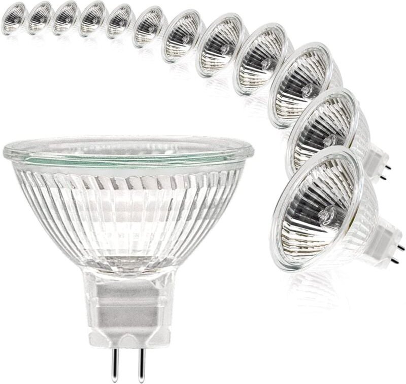 Halogen-Glühbirnen, MR16-Spot-Glühbirne, 12 V, 20 W, Glühlampe, Gu5.3-Glühbirne, dimmbar, MR16-Glühbirne, 2-polige Halog...