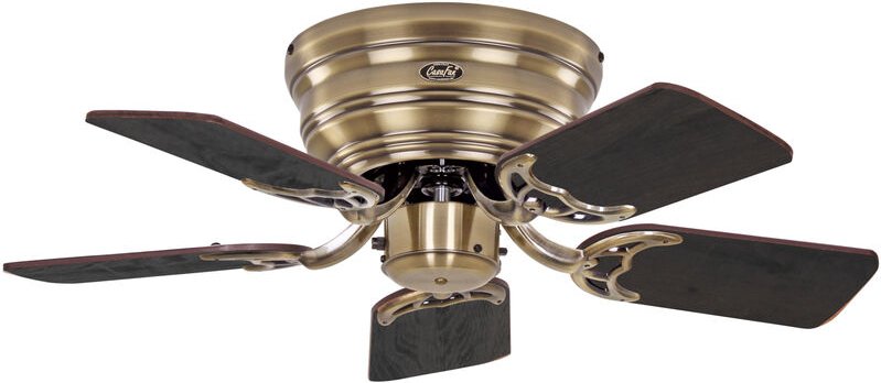 Casafan - Flacher Deckenventilator Classic Flat iii Messing 79 cm