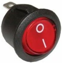 SCI - Rot leuchtender Aus-(Ein)-Wippschalter 10a R13112bf02br2n2