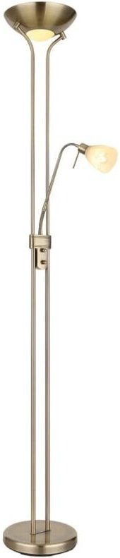 Stehlampe mit zwei Lichtern. verschiedene Leder