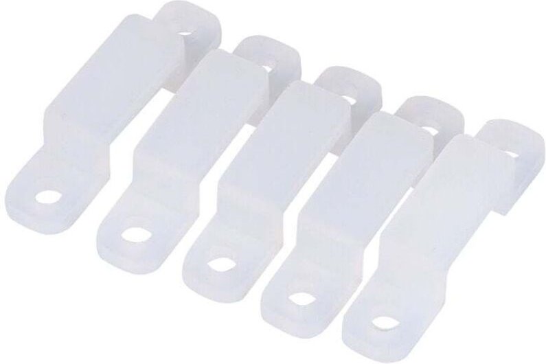 Ulisem 100 Stück Lichtleisten-Clips, LED-Lichtleisten-Befestigungsschnalle mit Silikonclip, Lichtleisten-Montagehalterun...