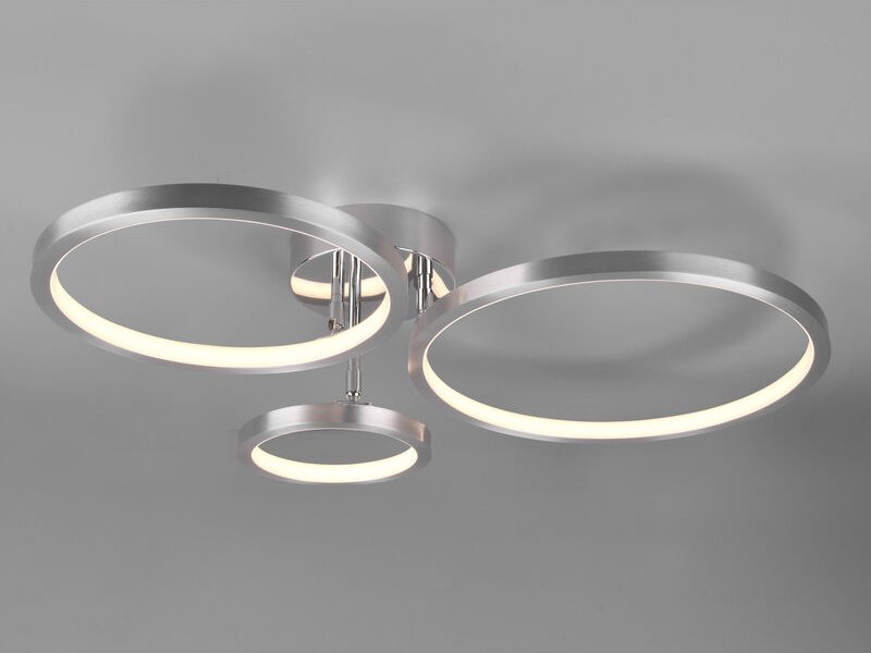 Led Deckenleuchte corna schwenkbar & dimmbar, Silber Breite 71cm