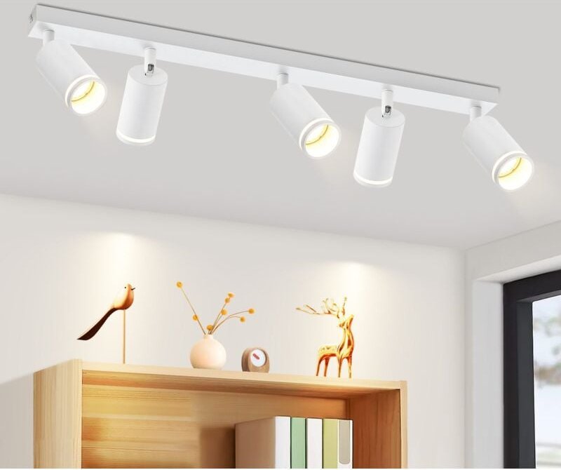 Led Deckenstrahler Küche Deckenlampe: 5 Flammig Küchenlampe Modern Deckenleuchte Schwenkbar GU10 Spots Flurlampe Ihnen D...