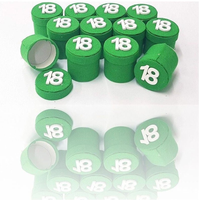 Trade Shop Traesio - Trade Shop - set 12-TEILIGE geschenkbox grün 18 jahre hochzeitsgeschenke -