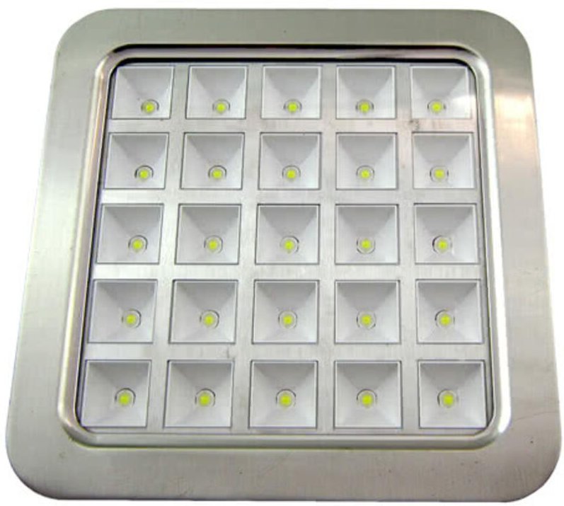 Quadratisches LED-Einbau-Downlight „Amon“ (16W 6500K 600lm) IP20 18x18cm Farbe Nickel