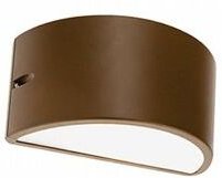 Hochwertige Aluminiumguss-Wandleuchte mit opalem Diffusor - Höhe: 145mm - Maximale Leistung: 60W Corten