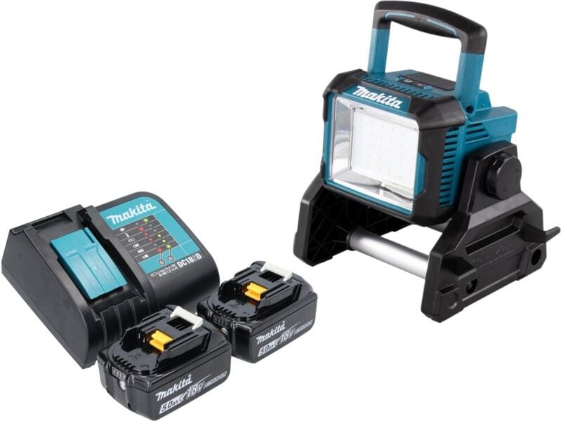 Makita - deadml 811 st Akku Baustrahler 14,4 / 18 v 3000 lm led + 2x Akku 5,0 Ah + Ladegerät