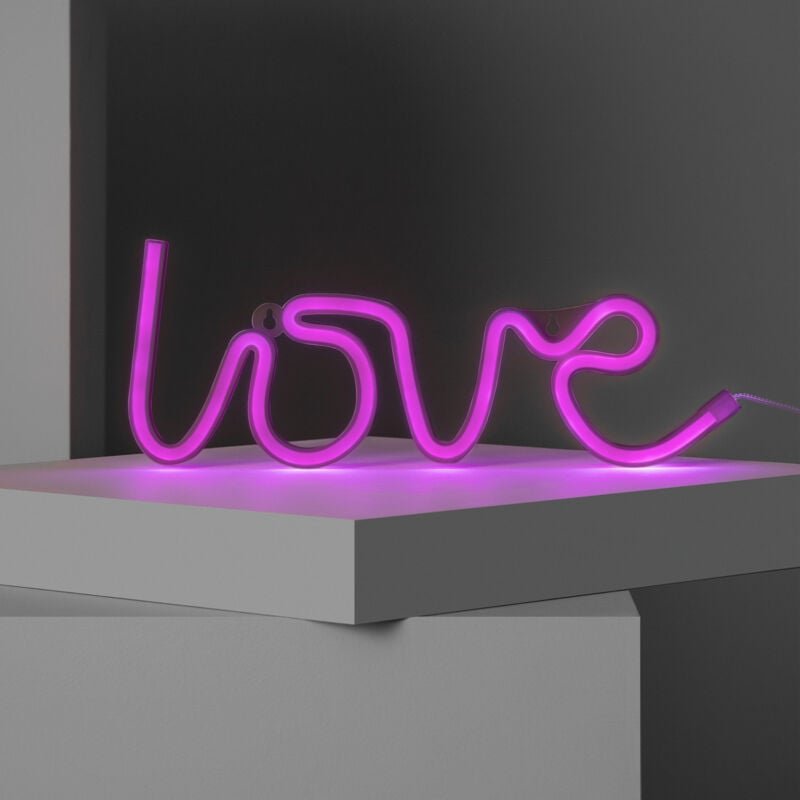 Neon led Love mit Batterie Rosa