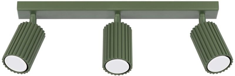 Karbon Minimalistische Strahlerleiste 3 Licht Olivgrün - Sollux