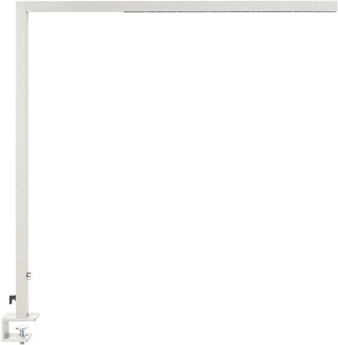LED-Schreibtischlampe Silber Metall mit Regler Dimmbar Klemmbar Modern Büro Ausstattung Klemmleuchte Arbeitsleuchte Arch...