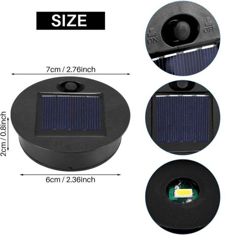 Pcs Ersatz Solar Licht Kopf Outdoor Hängende Laterne Runde Wasserdichte Solar Lichter