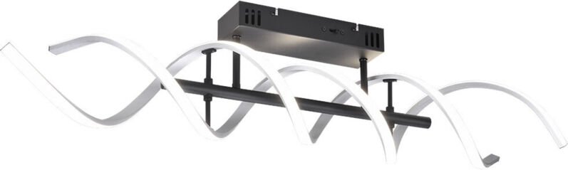 Trio Lighting - led Deckenleuchte sequence dimmbar Lichtfarbe einstellbar Silber, Breite 90cm