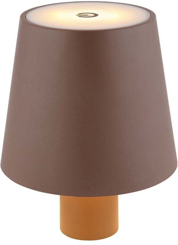 Globo Lighting - Tischleuchte Tischlampe Außenlampe Flaschenlampe braun led Gartenlampe Touchdimmer cm, 3W 130lm warmwei...