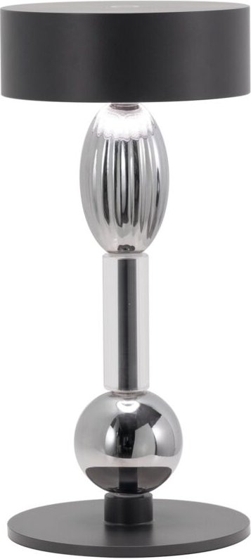 Royal Family Wi-Fi – Wiederaufladbare LED-Tischlampe, Touch-Dimmer, 36h Akku, Titan-Alu, Glas - Zafferano