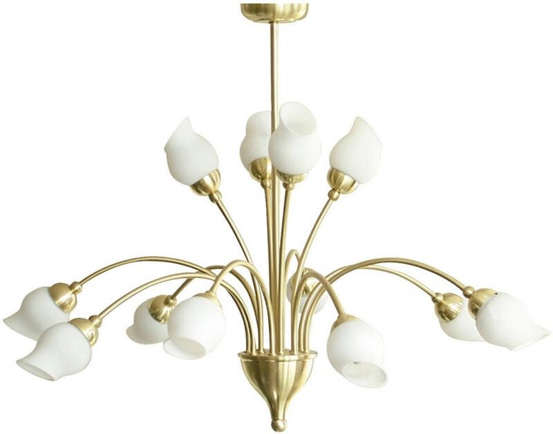 Inspired Rimini Pendelleuchte, 12-flammig, G9, satiniertes Messing