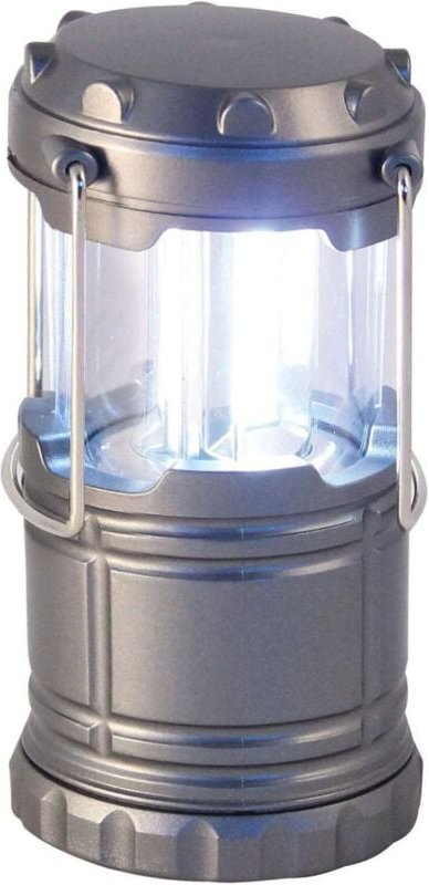 200 Lumen LED-Laterne, kompakte Hängelampe für Camping, sehr hell, zum Wandern, Angeln und Trekking, Kunststoff, grau