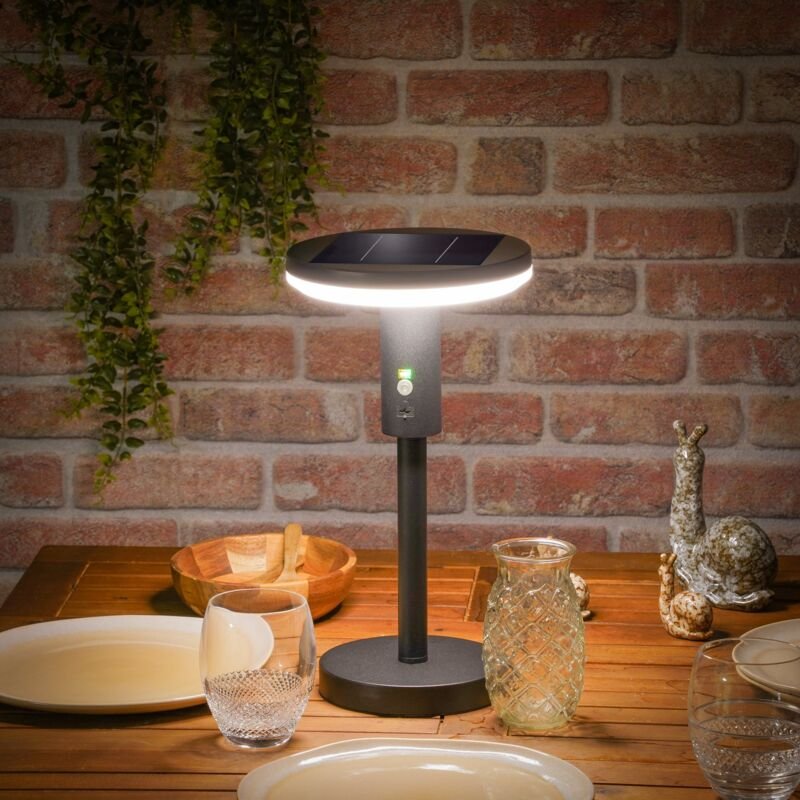 esotec Solar Tisch- und Leseleuchte Talino 38 warmweiß 3 Leuchtstärken 102764