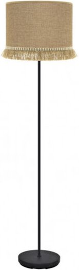 Fabrilamp - lamp Pie de salon in Schwarz mit Lampenschirm Modell Sibila