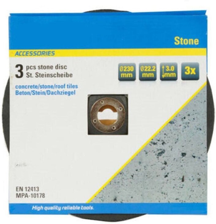 Trade Shop - DISCO FLEX FOR PIETRA SET VON 3 PEZZI DISCHI SMERIGLIATRICE DIAM. 230 MM -