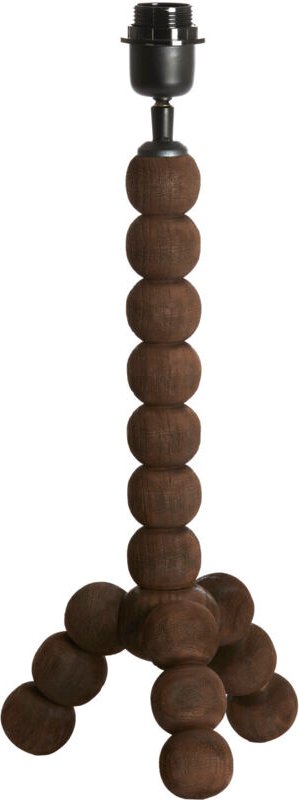 Tischlampe - Veglio - braun - holz - ø 20cm - - Light&living