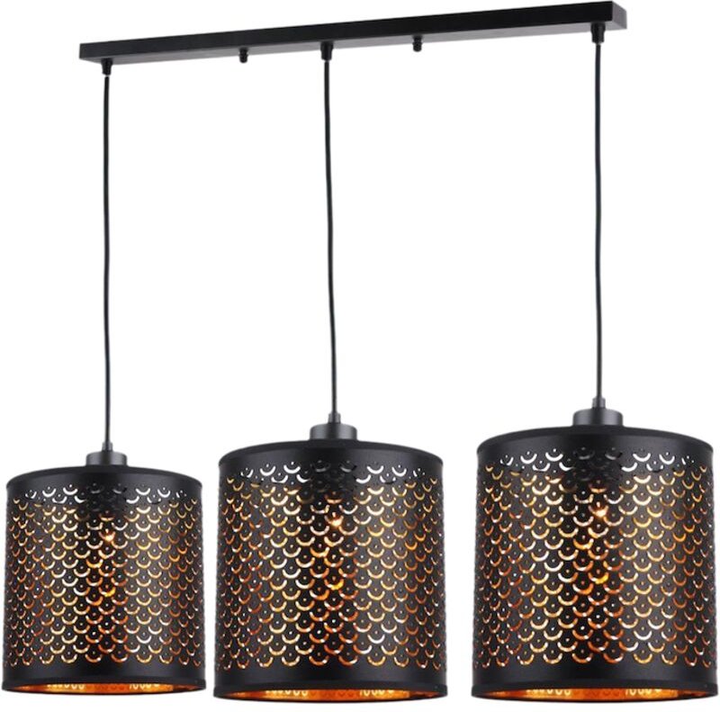 Hängelampe Morgan 3 E27 Schwarz Milagro ML1801