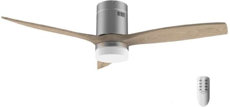 Deckenventilator mit Licht led Energysilence Aero 5600 Classic Steel.40W.DC Motor, Durchmesser 132cm, 3 Flügel, led 18W,...