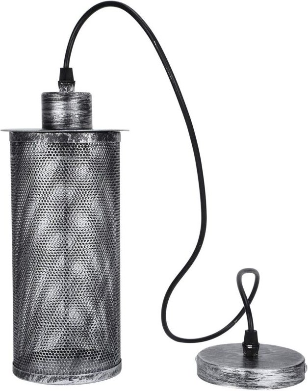 Lampenschirm, robuster Retro-Pendellampenschirm, einzigartiger, stabiler Eisenschirm für Hausbar, Café (Silber wischen)