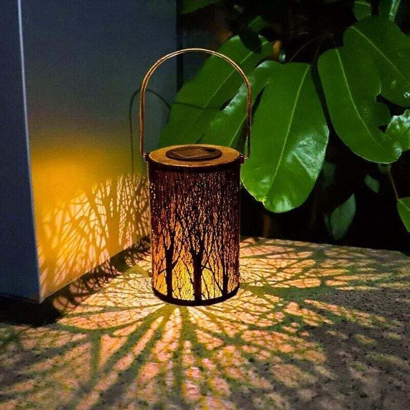 Solar-Gartenlaterne für den Außenbereich, wasserdicht, Hängelampe, wiederaufladbare kabellose Laterne, Hängeleuchte, dek...