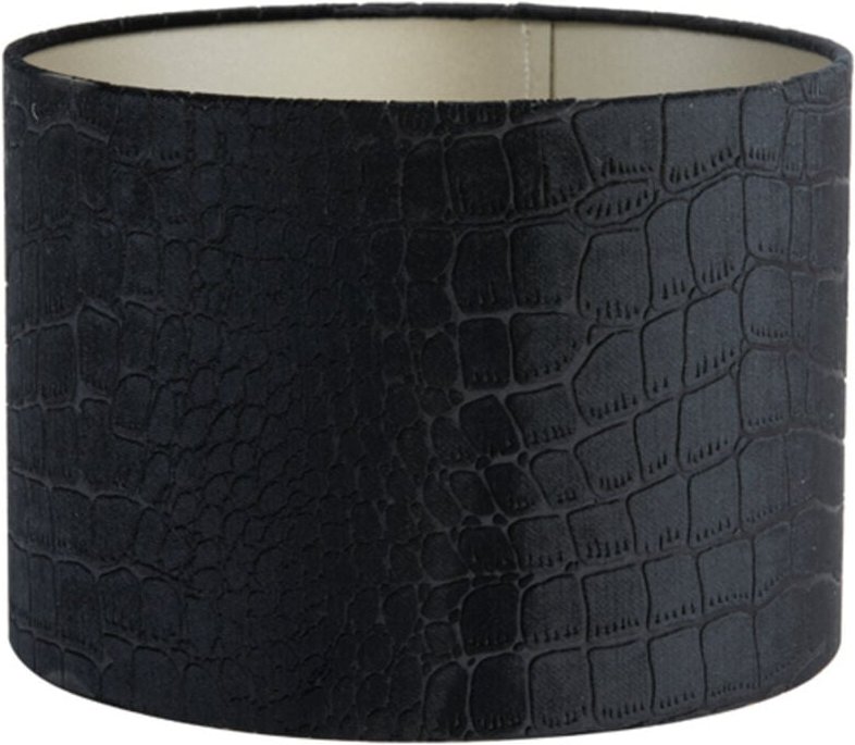 Lampenschirm - Praya - schwarz - textil - ø 30cm - Light&living