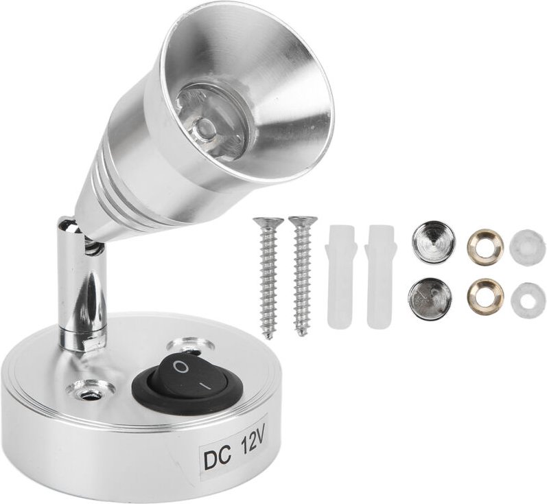 LED-Leselampe für Wohnmobile, 12 V, 3 W, flexibel im Innenraum, für LKW, Anhänger, Boot, Yacht, Wohnwagen (helle Farbe).