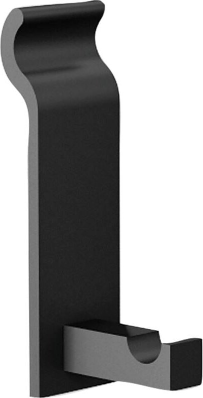 Forma e Funzione Einhängehaken KOS, Haken Unterbauleuchte Halterung, Aluminium, Schwarz, platzsparend, 66x20x27 mm