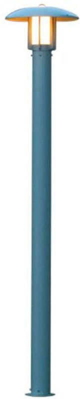 Konstsmide - Mastleuchte / Gartenlaterne heimdal, Höhe 200 cm, Alu silber / Glas opal, E27