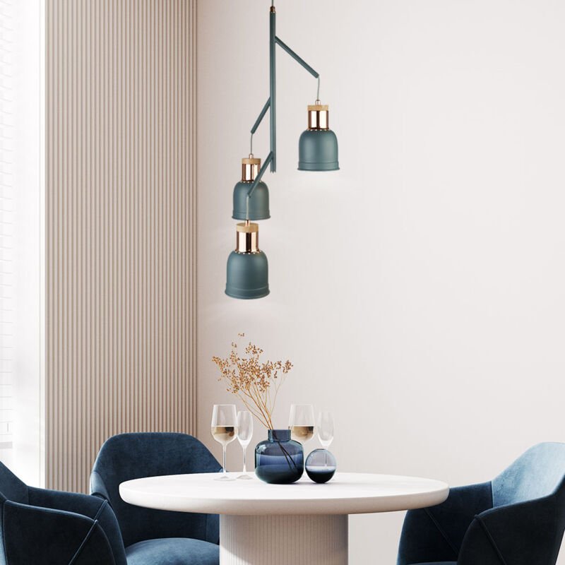 Searchlight - Vintage Hänge Leuchte kupfer Decken Strahler grau matt Pendel Retro Leuchte