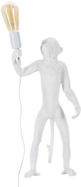 Tischlampe Bojano, Schreibtischleuchte, Büroleuchte, Arbeitslampe, 26x34 h55 cm, Weiß - Dmora