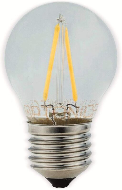 OPTONICA LED-Lampe 1865 Fil, E27, G45, EEK F, 2W, 200lm, 4500K